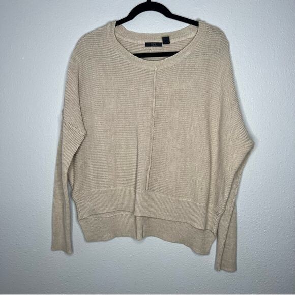 RDI Ribbed Oatmeal Cream Knit Sweater Women's size M - Picture 1 of 5